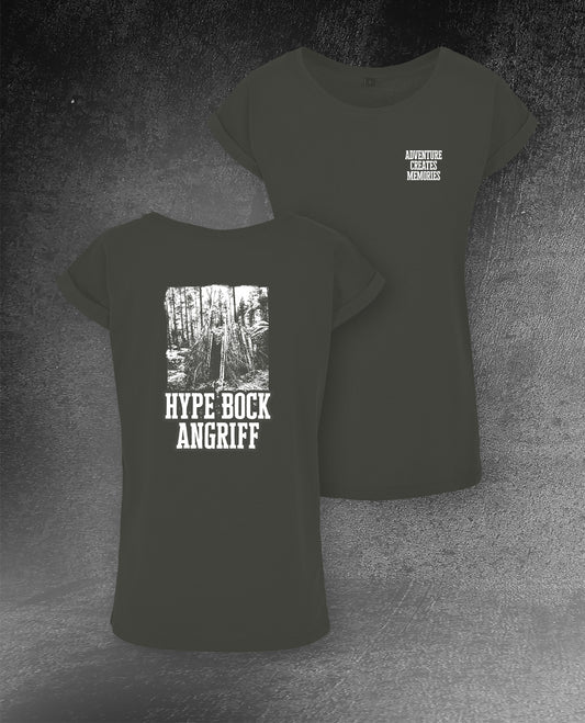 DAMEN T-SHIRT LONG TEE "ADVENTURE CREATES MEMORIES"