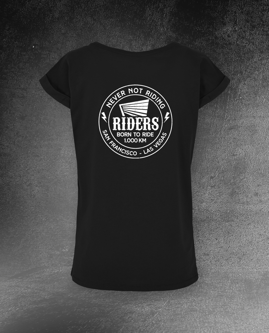 DAMEN T-SHIRT LONG TEE "RIDERS"