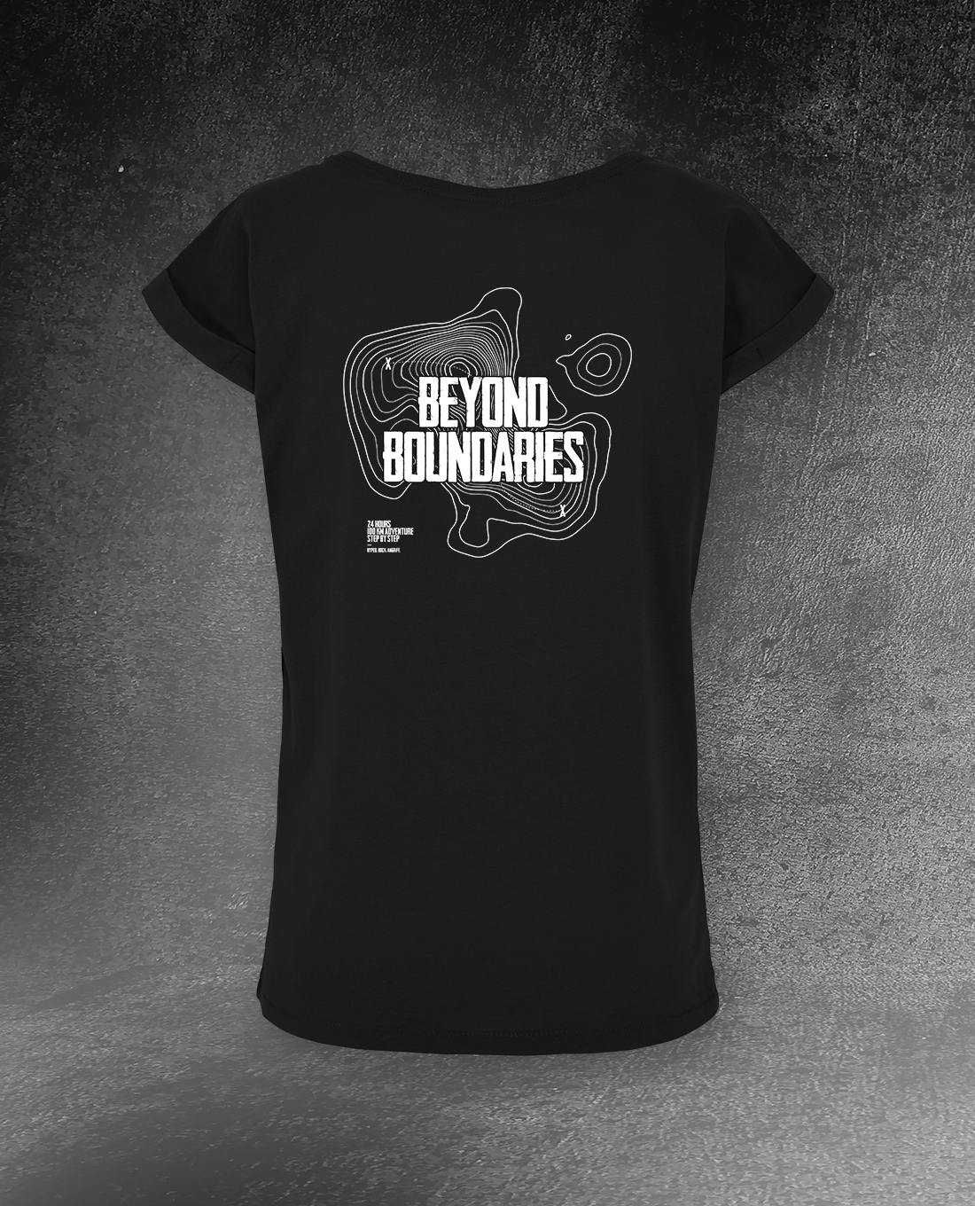 DAMEN T-SHIRT LONG TEE "BEYOND BOUNDARIES"