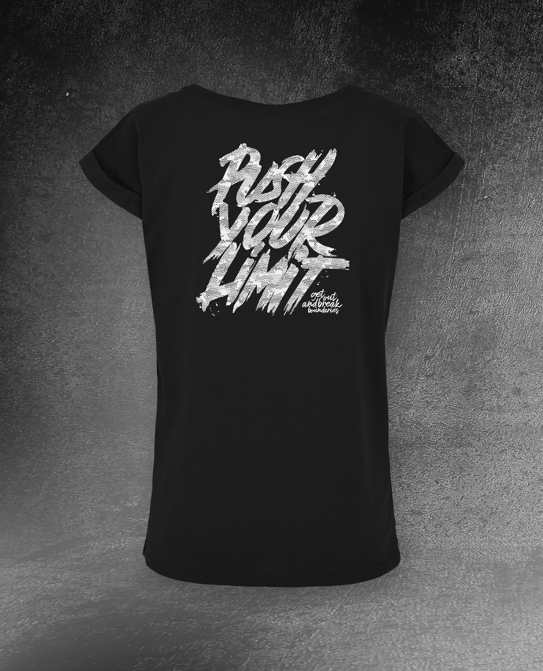 DAMEN T-SHIRT LONG TEE "PUSH YOUR LiMiT"