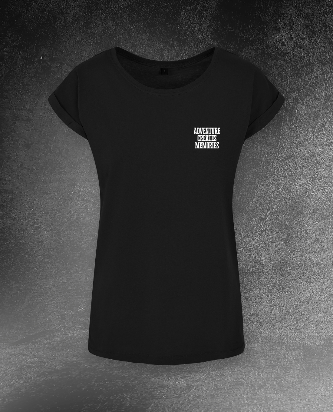 DAMEN T-SHIRT LONG TEE "ADVENTURE CREATES MEMORIES"