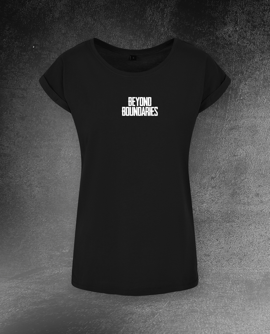 DAMEN T-SHIRT LONG TEE "BEYOND BOUNDARIES"