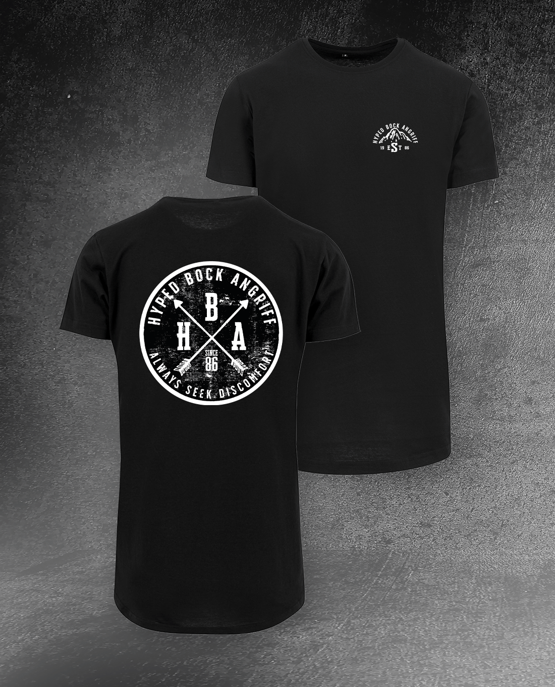 T-SHIRT LONG TEE "HYPED BOCK ANGRIFF EST 1986"