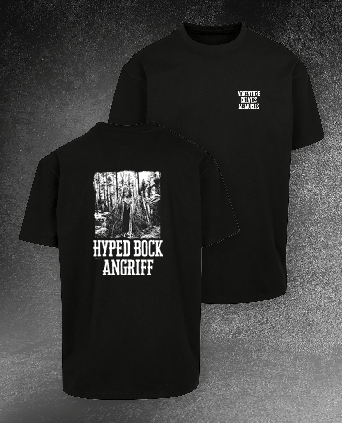 HEAVY OVERSIZE SHIRT "ADVENTURE CREATES MEMORIES"