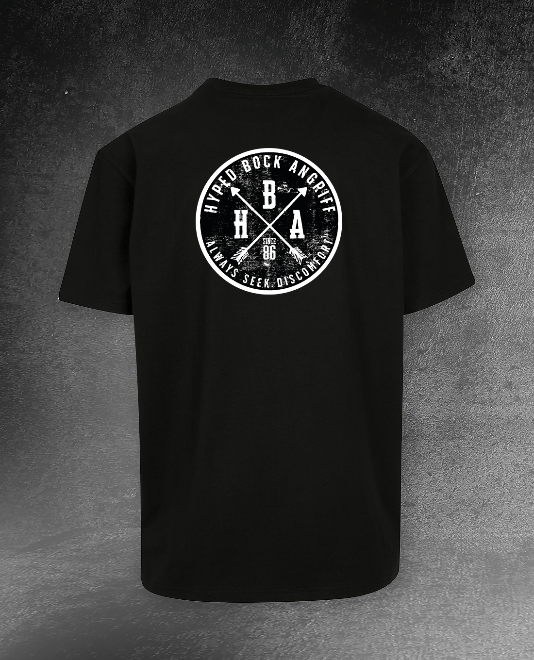 HEAVY OVERSIZE SHIRT "HYPED BOCK ANGRIFF EST 1986"