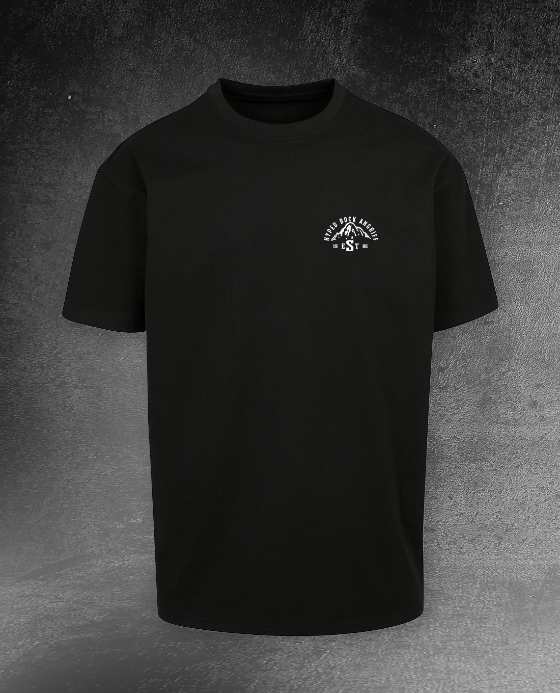 HEAVY OVERSIZE SHIRT "HYPED BOCK ANGRIFF EST 1986"