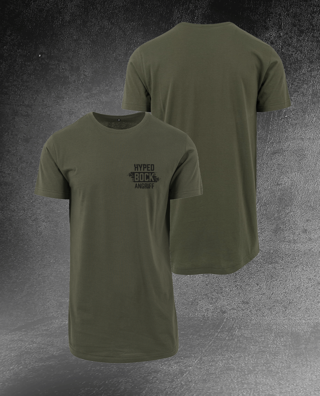 T-SHIRT HYPED BOCK ANGRIFF OLIV