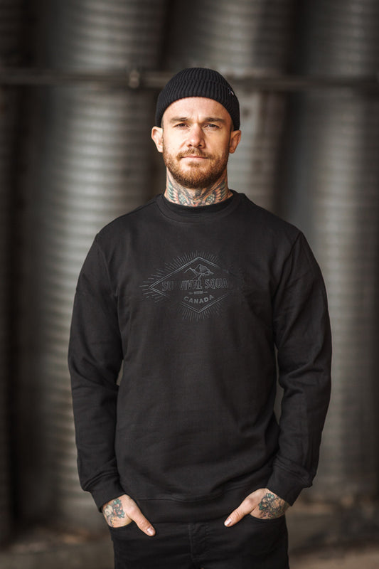CREWNECK SWEATSHIRT "SURVIVAL SQUAD" BERGE