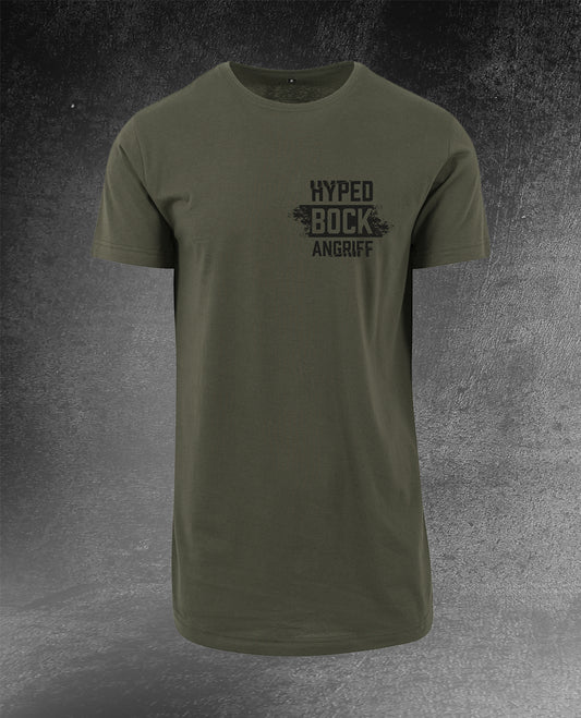 T-SHIRT HYPED BOCK ANGRIFF OLIV