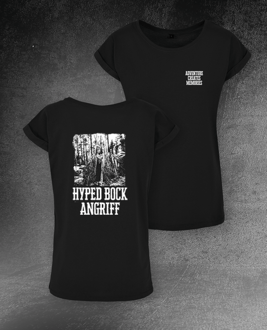 DAMEN T-SHIRT LONG TEE "ADVENTURE CREATES MEMORIES"