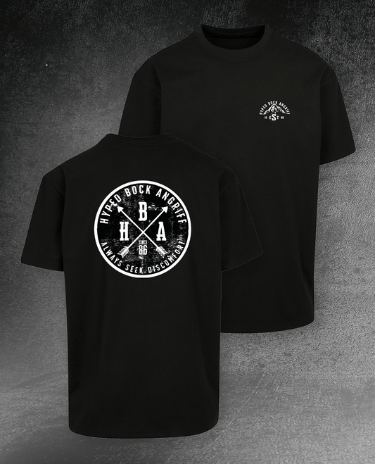HEAVY OVERSIZE SHIRT "HYPED BOCK ANGRIFF EST 1986"