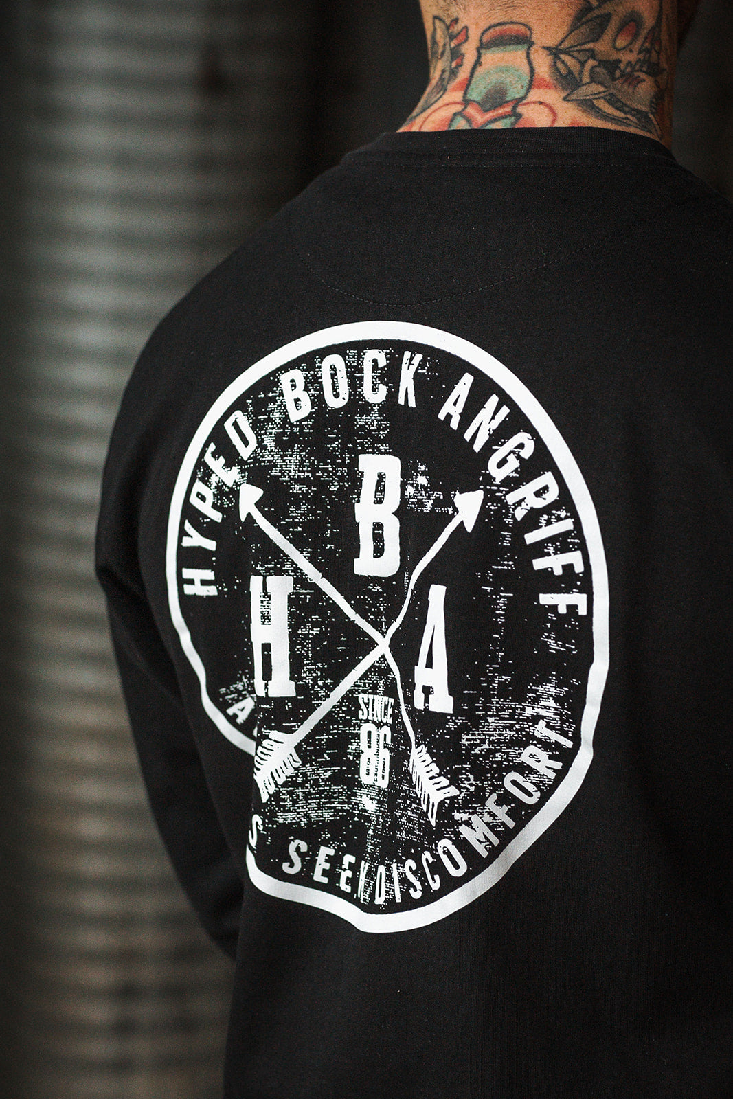 CREWNECK SWEATSHIRT "HYPED BOCK ANGRIFF EST. 1986"