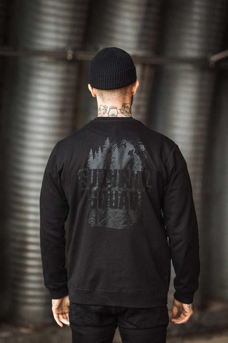 CREWNECK SWEATSHIRT "SURVIVAL SQUAD" BÄR